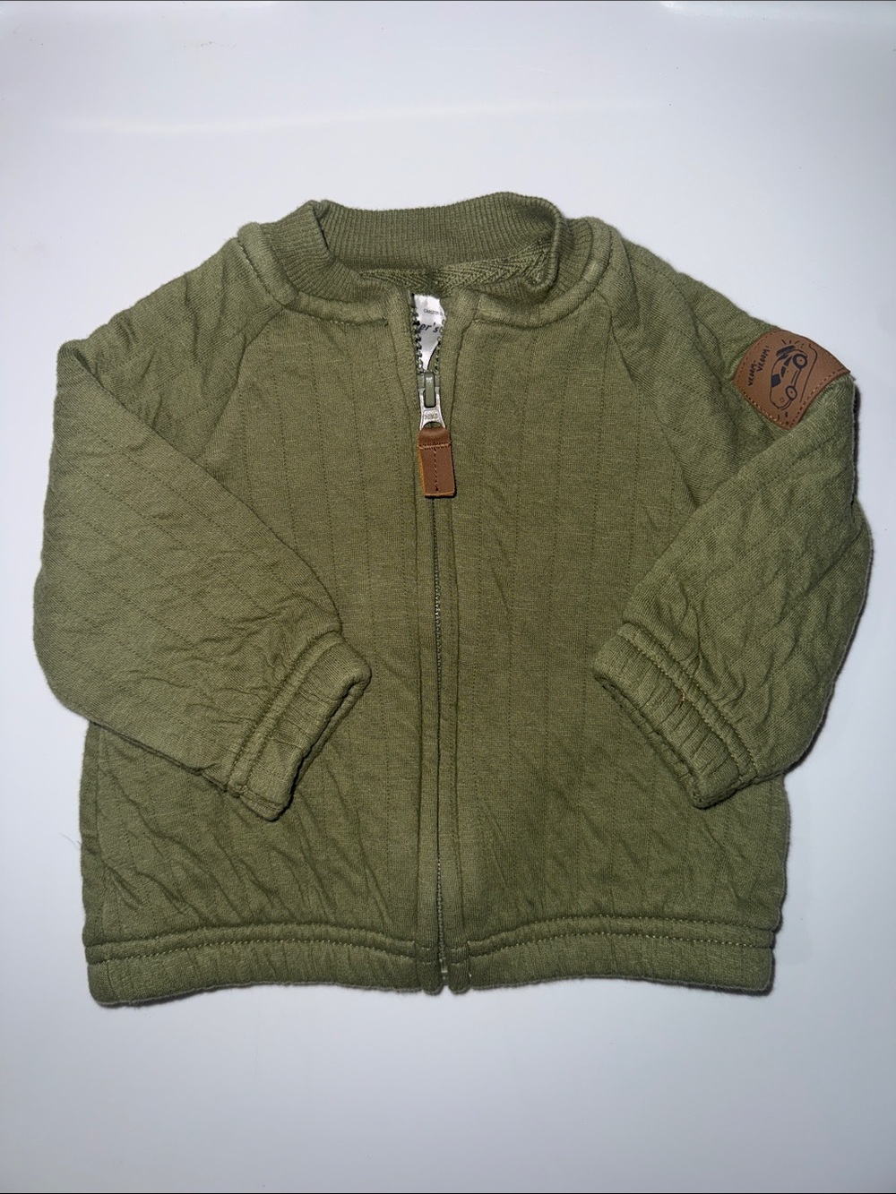 Carter's Olive Green Quilted Zip Front Baby Jacket